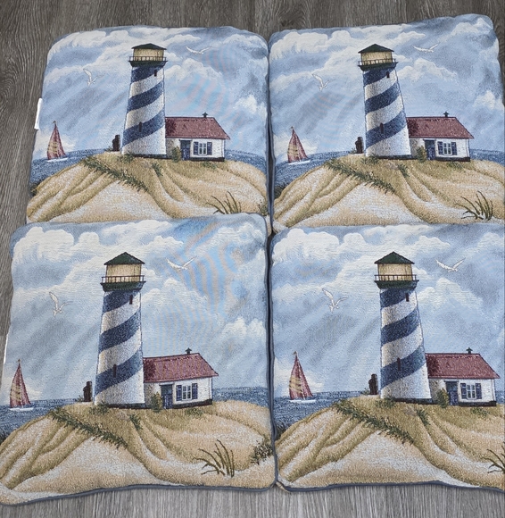 VTG Lighthouse Themed Throw Pillows sets - Picture 2 of 6